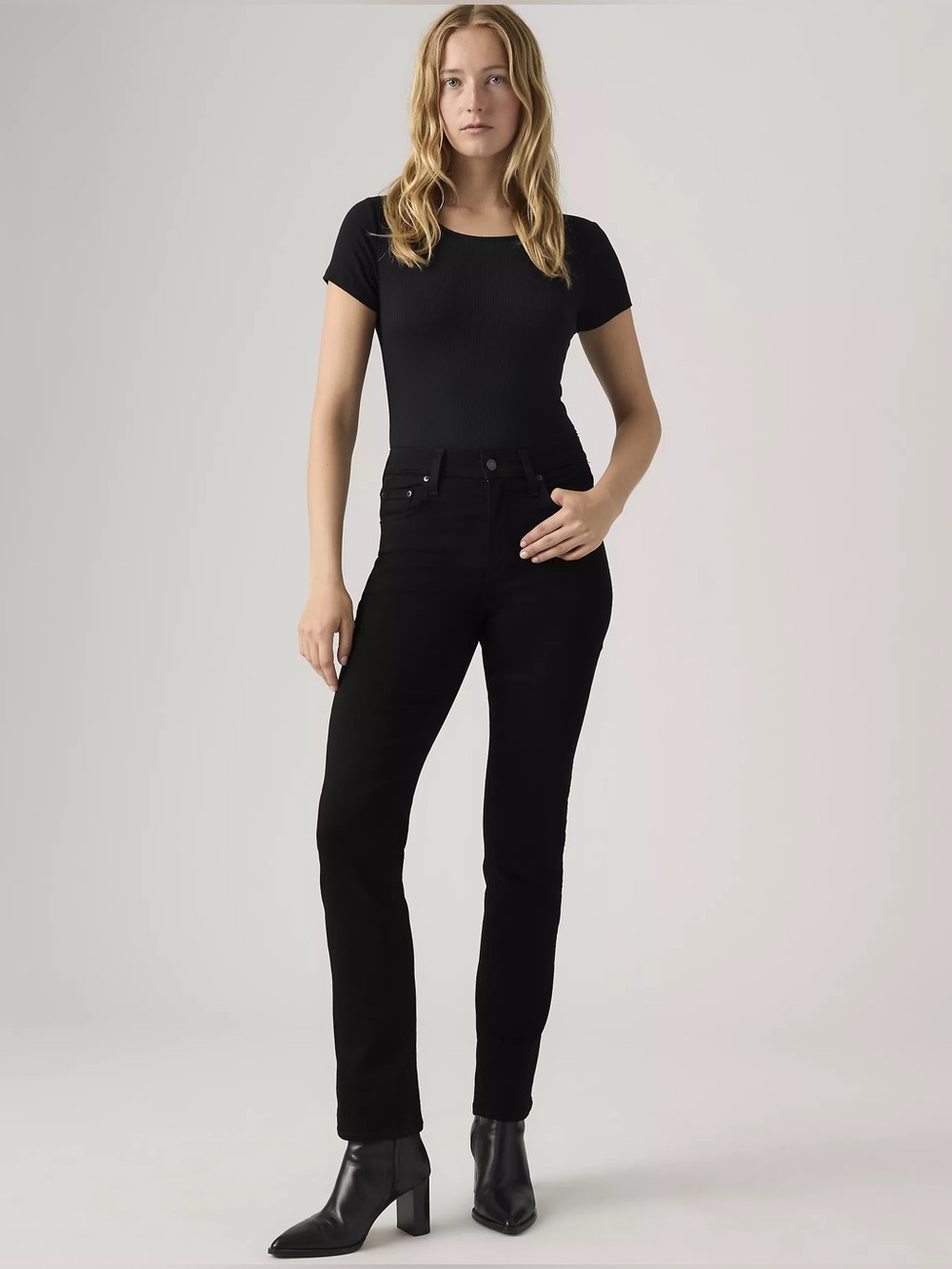 Levi’s 724 High Rise Straight-Black-26x30